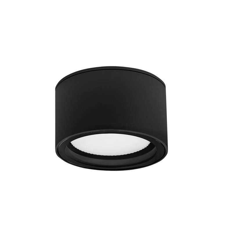 Focus LED Outdoor Flush Mount, Black