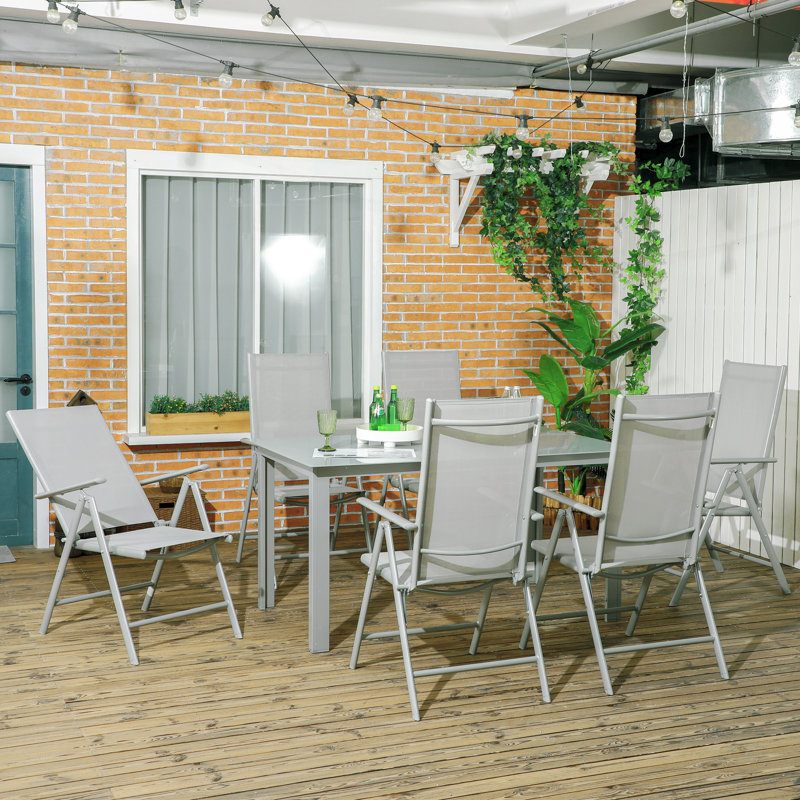 Galston 6 - Person Patio Dining Set with Rectangular Table