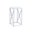 Table d'appoint blanc brillant et chrome