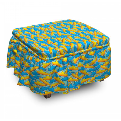 Box Cushion Ottoman Slipcover