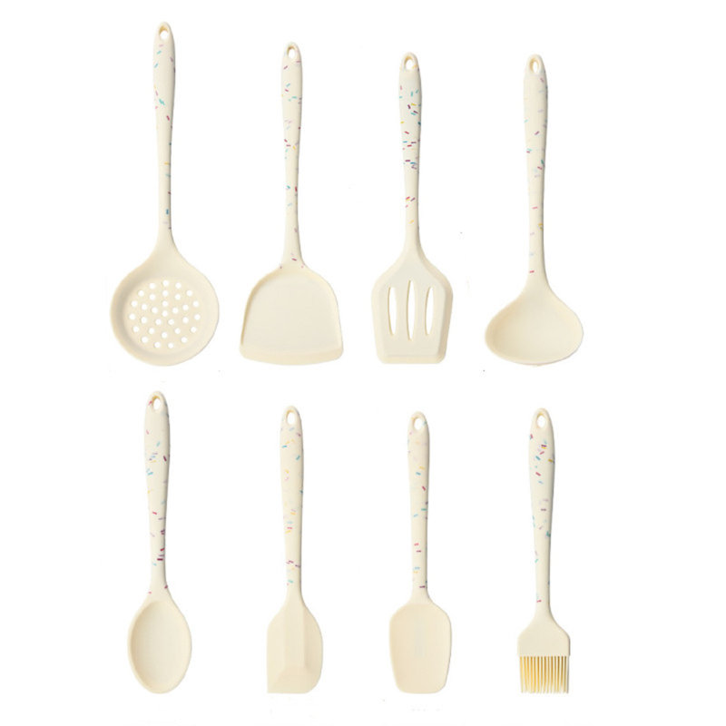 5 / 8Pcs Ustensiles de cuisine en silicone, ustensiles de cuisine antiadhésifs en silicone, ensemble de cuillères à spatule résistantes à la chaleur, accessoires de cuisine