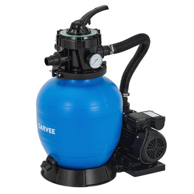 13" Sand Filter Pump for Above Ground Pool, 1/2HP 2642GPH Swimming Pool Pump & Sand Filter System with 7-Way Valve & Strainer Basket, Pool Pumps Above Ground