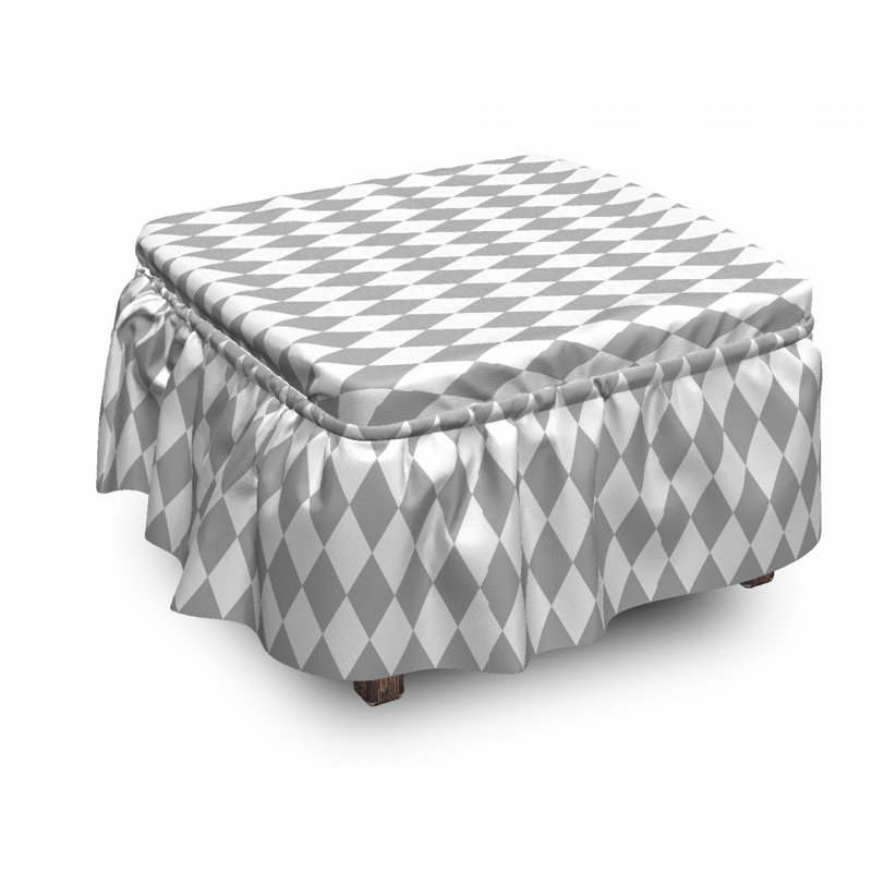 Housse pour repose-pieds harlequin diamants