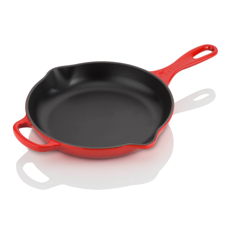 Le Creuset Cast Iron Frying Pan with Metal Handle, Cerise, 26cm