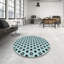 Tapis noir/bleu ciel tissé à la machine-959613316