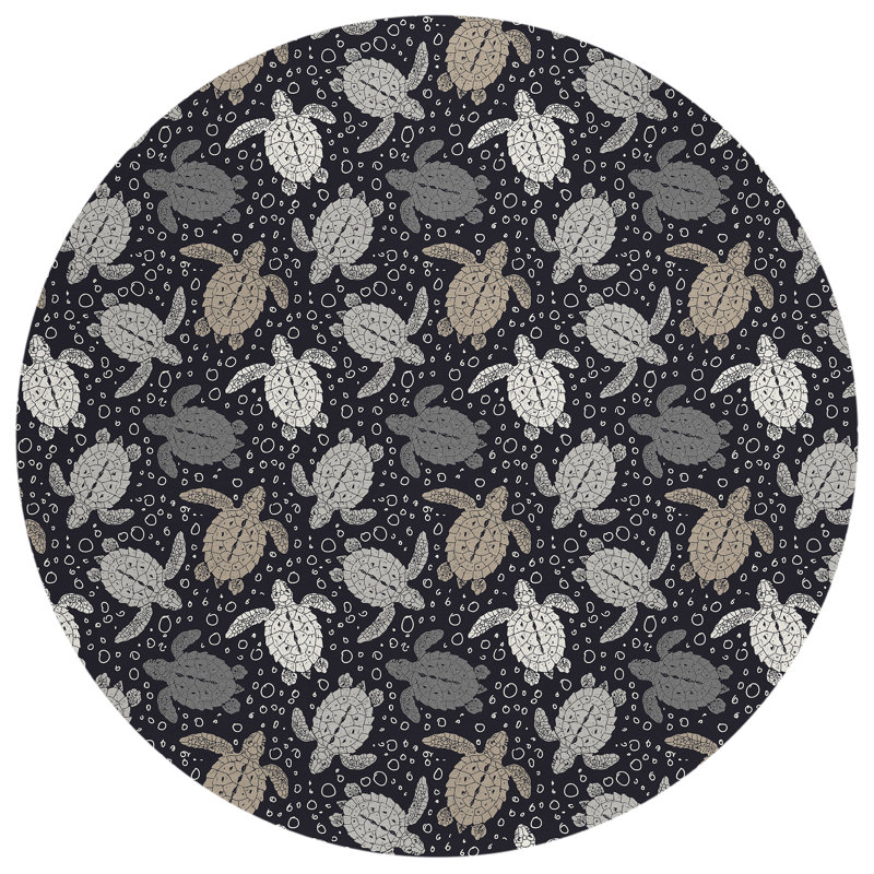 Wille Washable Indoor / Outdoor Rug, Round 8'