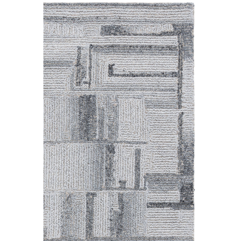 Harvest Hand Tufted Wool Abstract Indoor Rug, Rectangle 9' x 12'