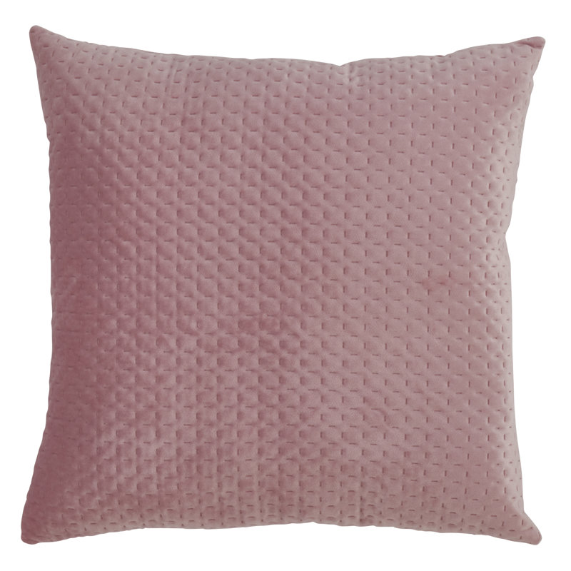 Housse et insert en velours carré, Vieux rose, 22 po x 22 po
