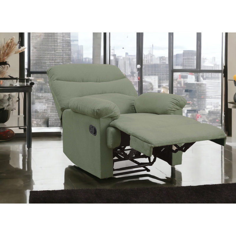 Arcadia Sage Microfiber Motion Recliner, Sage