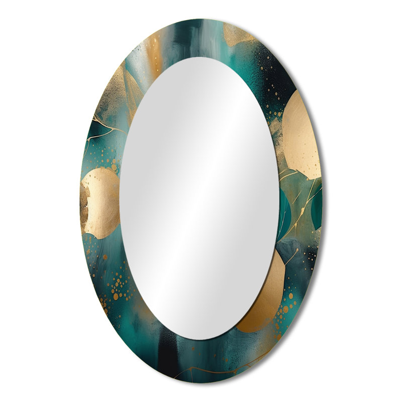 Miroir mural vert et or vert, 36 po x 24 po