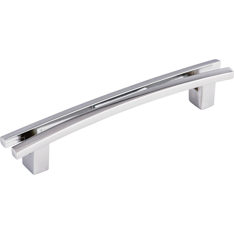 Flared 5" Center to Center Bar pull, Polished Chrome