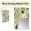 Jenni Meadow Greenery Botanical Green - miroir botanique, miroir mural unique botanique, impression sur métal-465180739