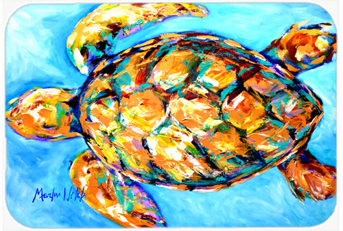 Caroline's Treasures Sand Dance Turtle Glass Cutting Board