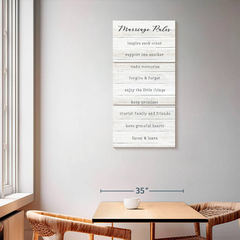 Marriage Rules, 62" H x 30" W