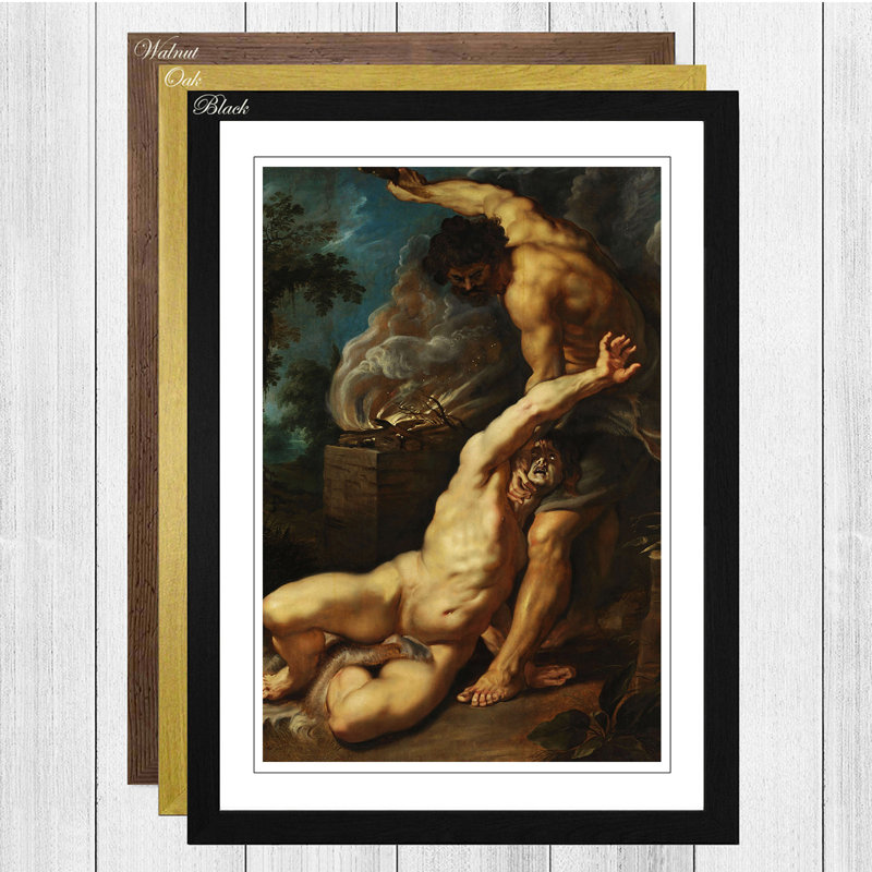 Cain Slaying Abel by Peter Paul Rubens - Framed Print, Black