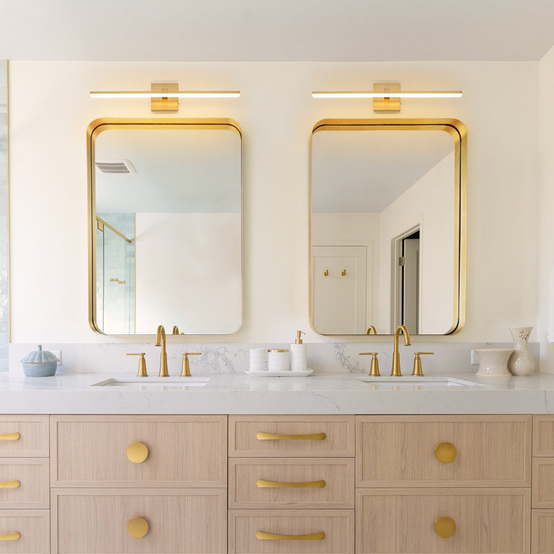 1-light Dimmable Led Bath Bar Vanity Light, Gold