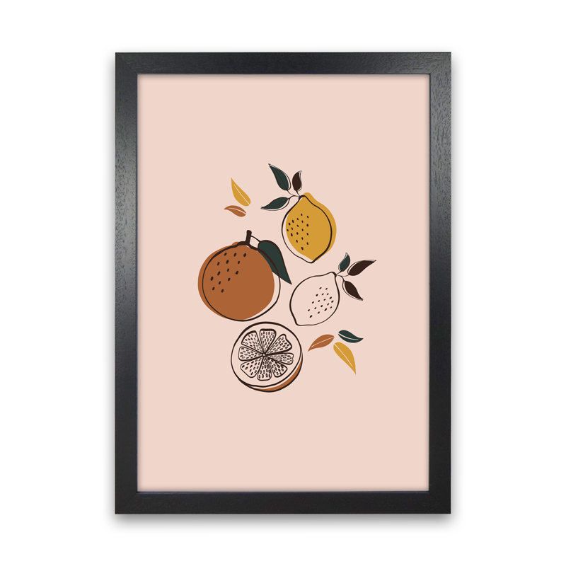 Citrus - Print, 63cm H x 46cm W x 3cm D, Black Framed