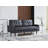 Faux Leather Square Arm Loveseat-81892247-118588786