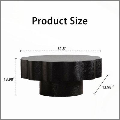 Table basse festonnée blanche: forme unique à bord ondulé, pièce centrale élégante pour des espaces élégants