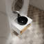 Meuble-lavabo mural de 30 po, lavabo vasque rond, rangement à tablette ouverte-129410057