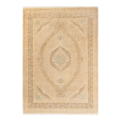 One-of-a-Kind 6' 4" X 8' 10" 2000s Wool Area Rug Ivory