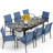 Emy 8 - Person Patio Dining Set with Extendable Rectangular Table