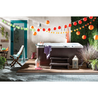 Glyndon 2 - Person Acacia Wood Patio Dining Set with Round Table