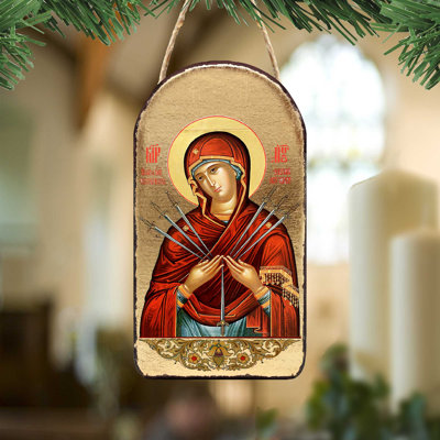 5'' Handmade Wood Shatterproof Photo Ornament
