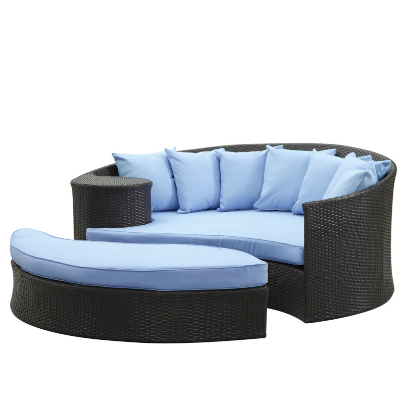 Lit de jour pour patio Modway, Brun, Orange