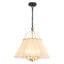 Lustre 4 lumières bohème doré, rotin naturel tissé à la main pour îlot de cuisine