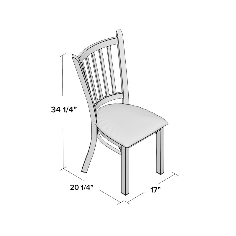 Hercules Prompton Vertical Back Metal Restaurant Chair, Mahogany, 1
