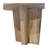 Langell 24" Round Reclaimed Pine White Wash End Table with Cross Base