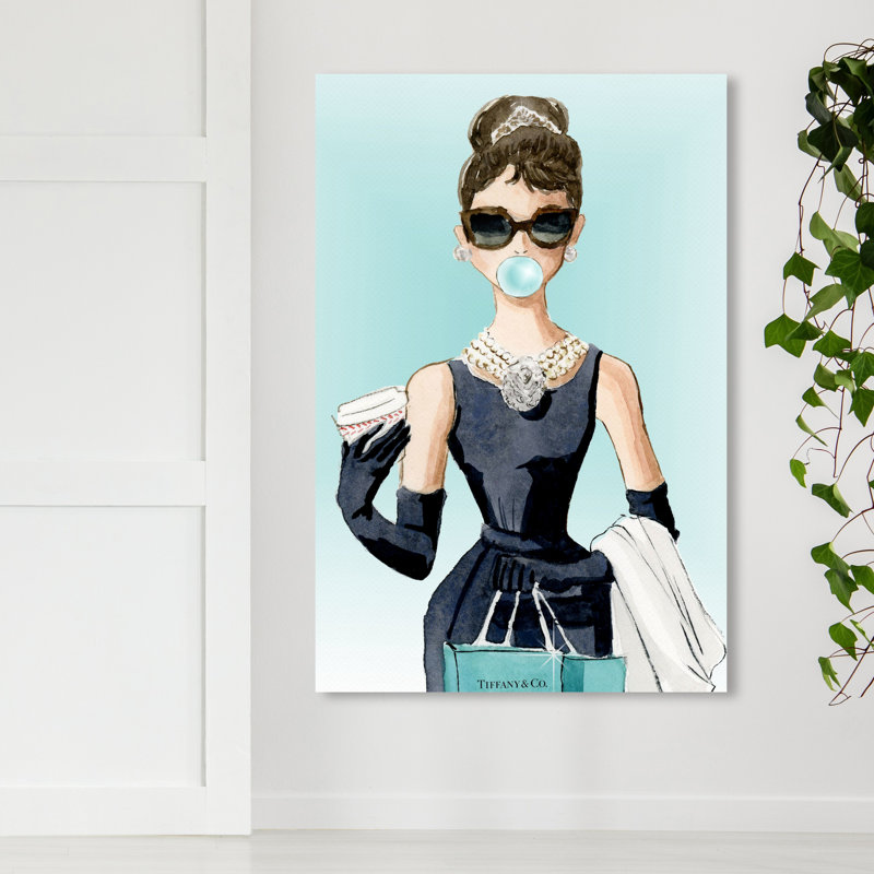 Bulle de gomme à bijoux - Impression sur toile, H 45 po x l 30 po, Toile tendue, Sans cadre