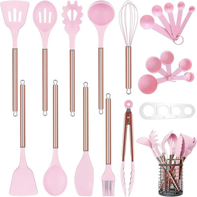 22-Piece Silicone Kitchen Utensil Set with Holder