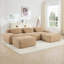 Canapé modulaire en forme de U en velours côtelé de qualité supérieure, sans assemblage, conception antidérapante, accoudoirs courbés extra-larges pour animaux de compagnie, éponge à haute résilience 32D pour les salons, les chambres et les bureaux-33236848-33236861-33236863