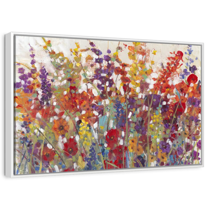 Variété de fleurs II, Cadre flottant blanc, 46 po x 31 po