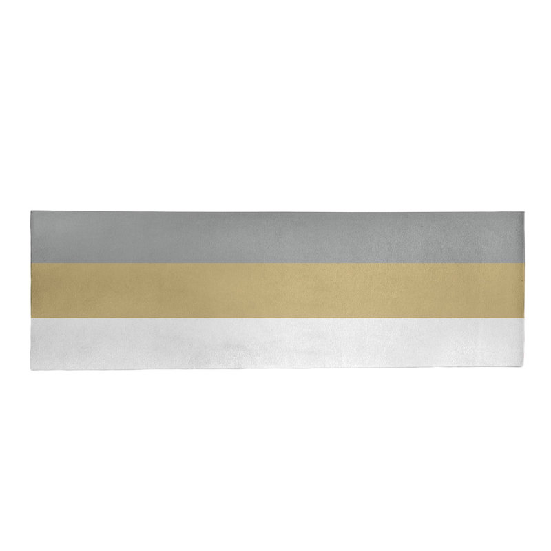 Tapis doré/gris, Tapis de couloir 2 pi 6 po x 8 pi