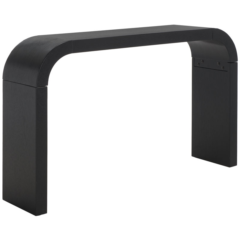 Hamund Curved Console Table, Black