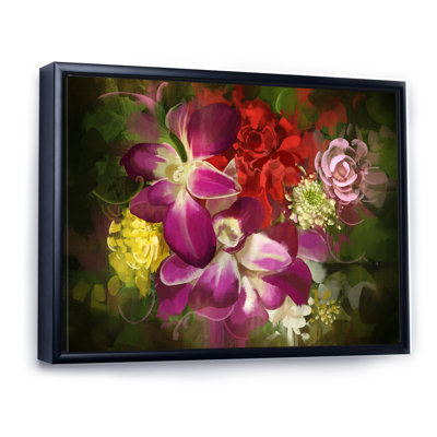«Abstract Blooming Grunge Bouquet», reproduction sur toile