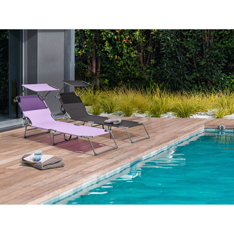 Sun Lounger FOLIGNO Metal, Purple