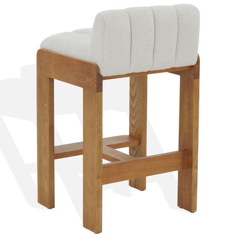 Zayne Boucle, Noyer, Tabouret de bar (hauteur du siège 28 po)