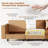 Caynemore 7-Piece 118.5'' Reversible Modern L-Shape Sectional Sofa With Storage Seat- Faux Leather-Brown-1299723533