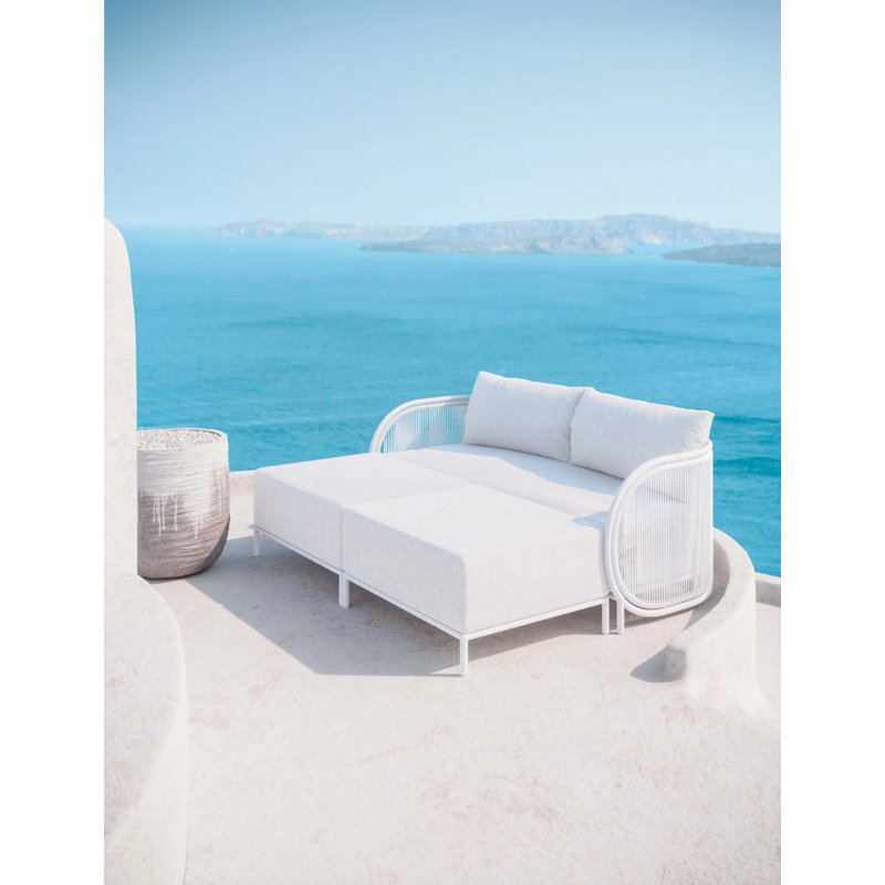 Kamari Outdoor Ottoman with Cushion