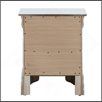 Élégante table de chevet métallique avec tiroirs