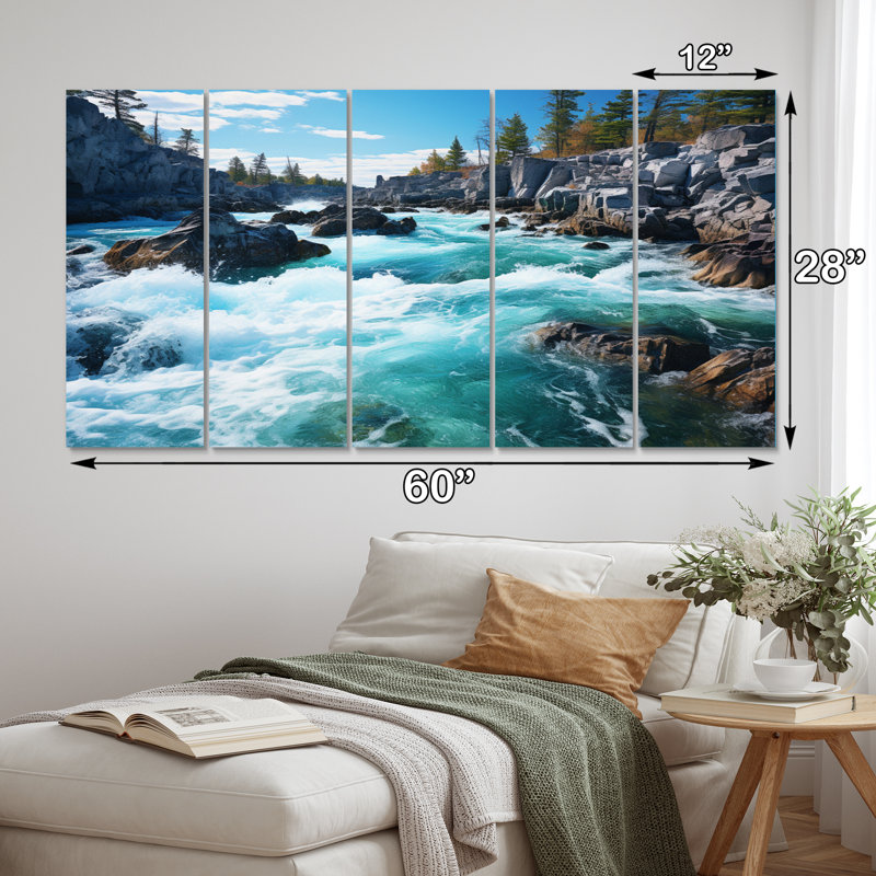 Canada Dancing Rapids II Cities & Countries Wall Decor on Metal