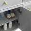 Ensemble de meuble-lavabo autoportant 48 po entièrement assemblé en bois massif avec plateau en marbre d'ingénierie entièrement assemblé
