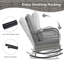 3-Piece Outdoor Rocking Chair Set Hand-Woven PE Rattan Chairs-Grey