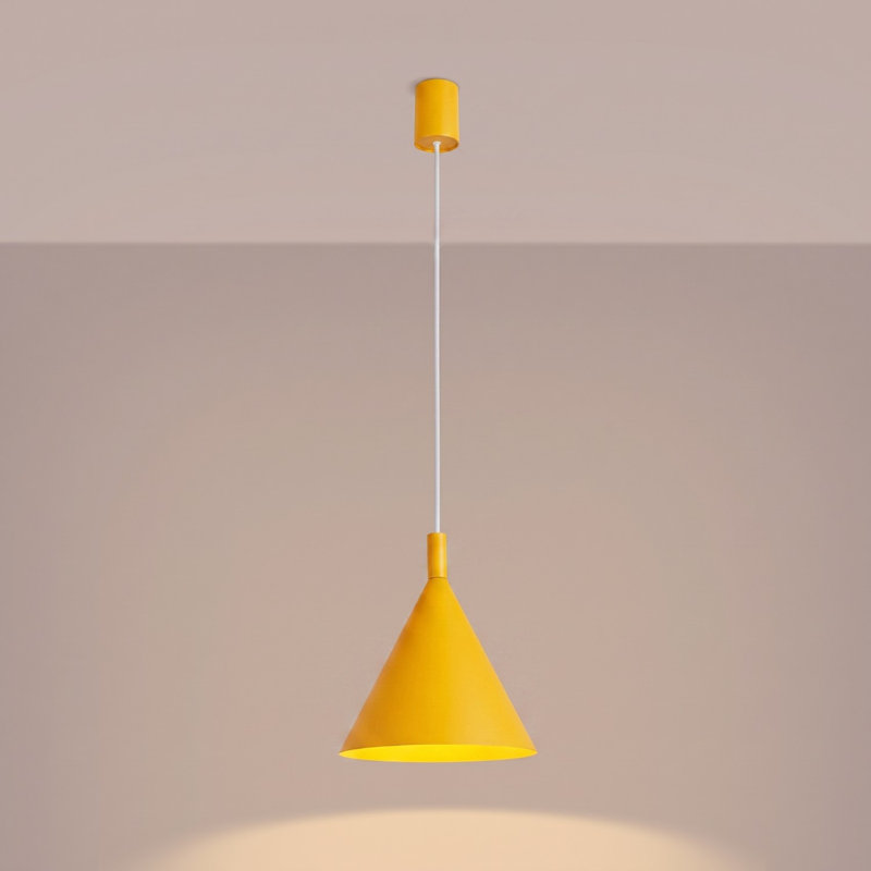 Pendant lamp NOX 25 white, 24,5x24,5x140 cm, Yellow