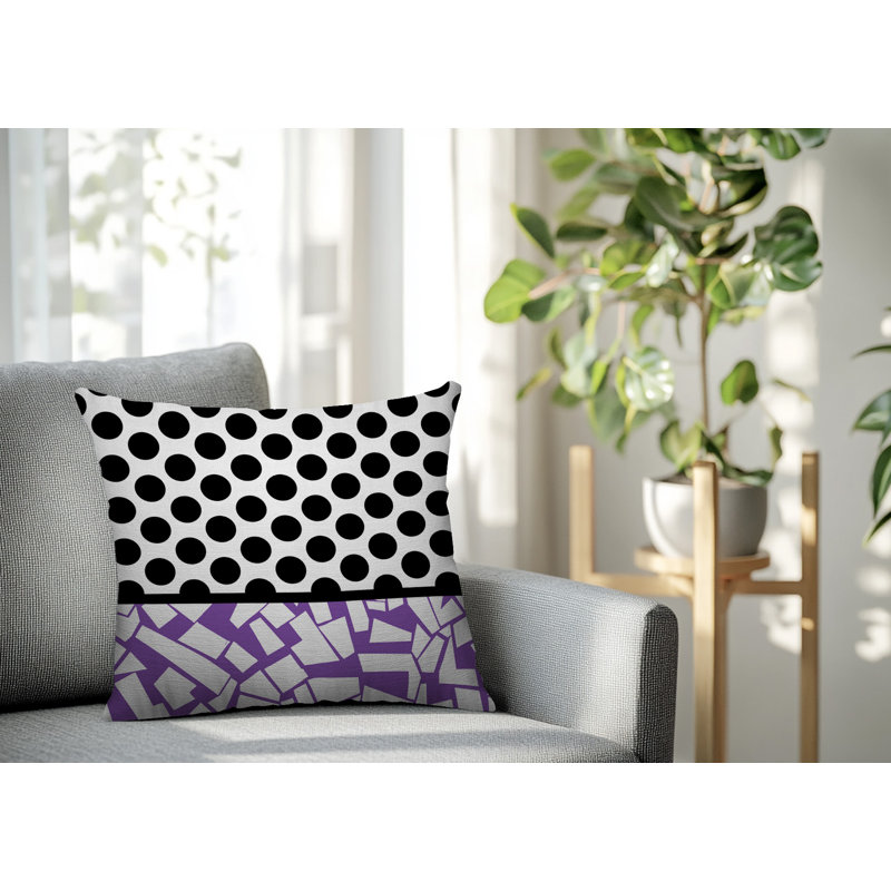 Oreiller carré réversible intérieur / extérieur Miva, Mauve, Carré 16 po