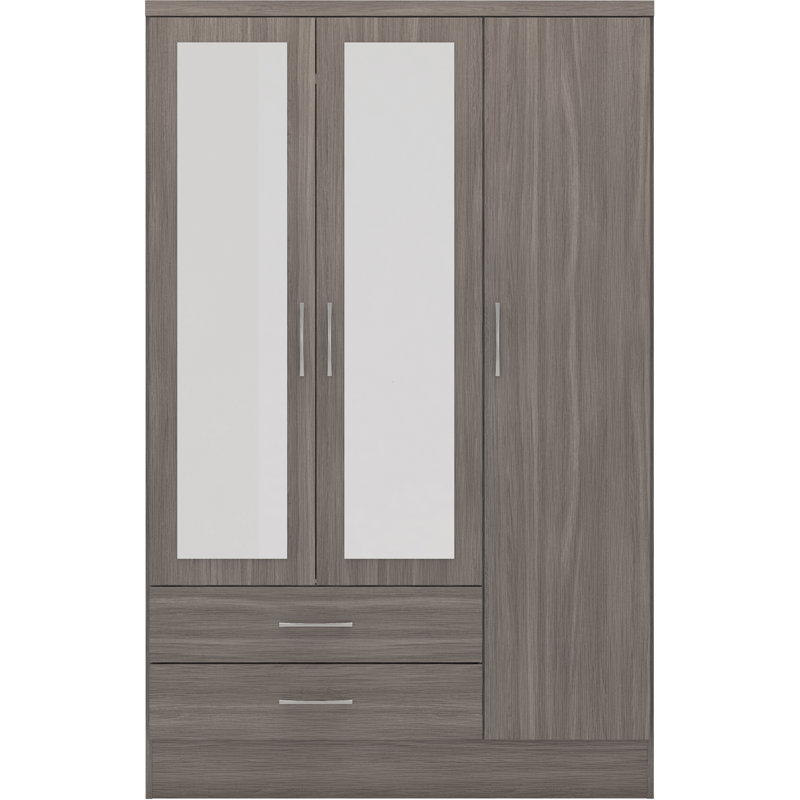 Cascio 3 Door Wardrobe, Black Wood Grain